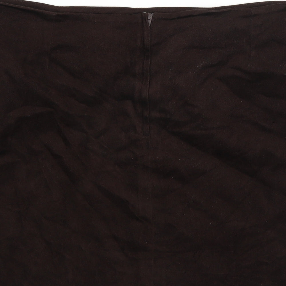 Dorothy Perkins Womens Brown   A-Line Skirt Size 14