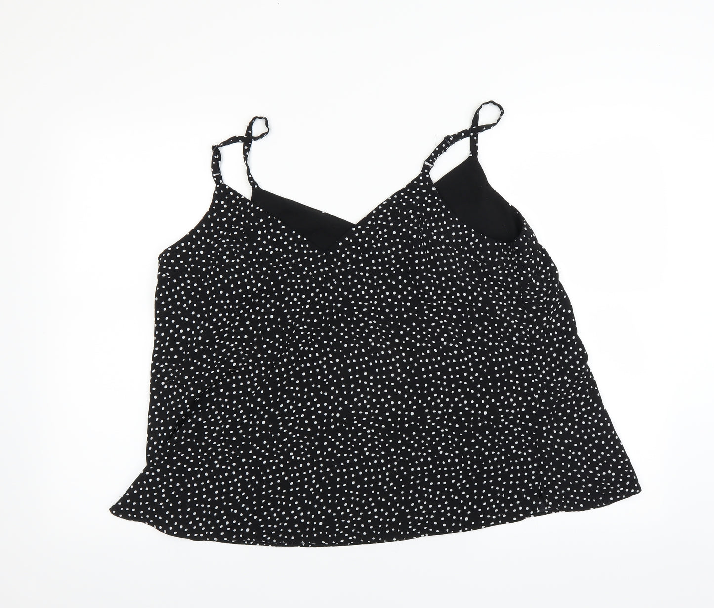 George Womens Black Polka Dot  Camisole Blouse Size 18