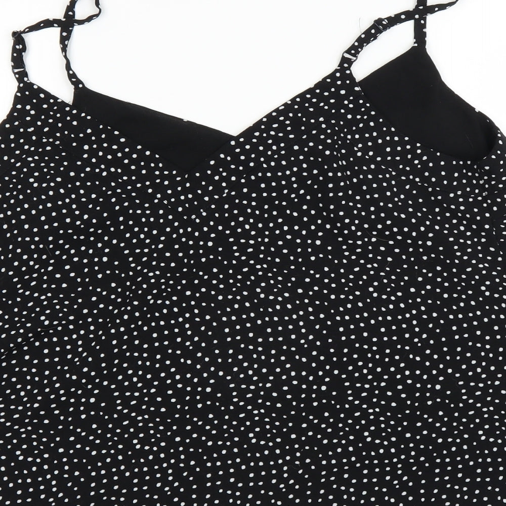 George Womens Black Polka Dot  Camisole Blouse Size 18
