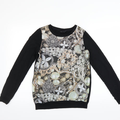 NEXT Womens Black   Pullover Sweatshirt Size 6