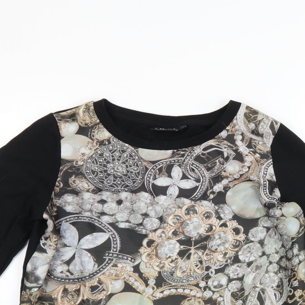 NEXT Womens Black   Pullover Sweatshirt Size 6