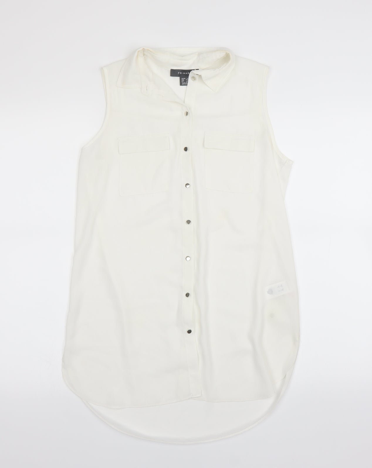 Primark Womens White   Basic Blouse Size 8