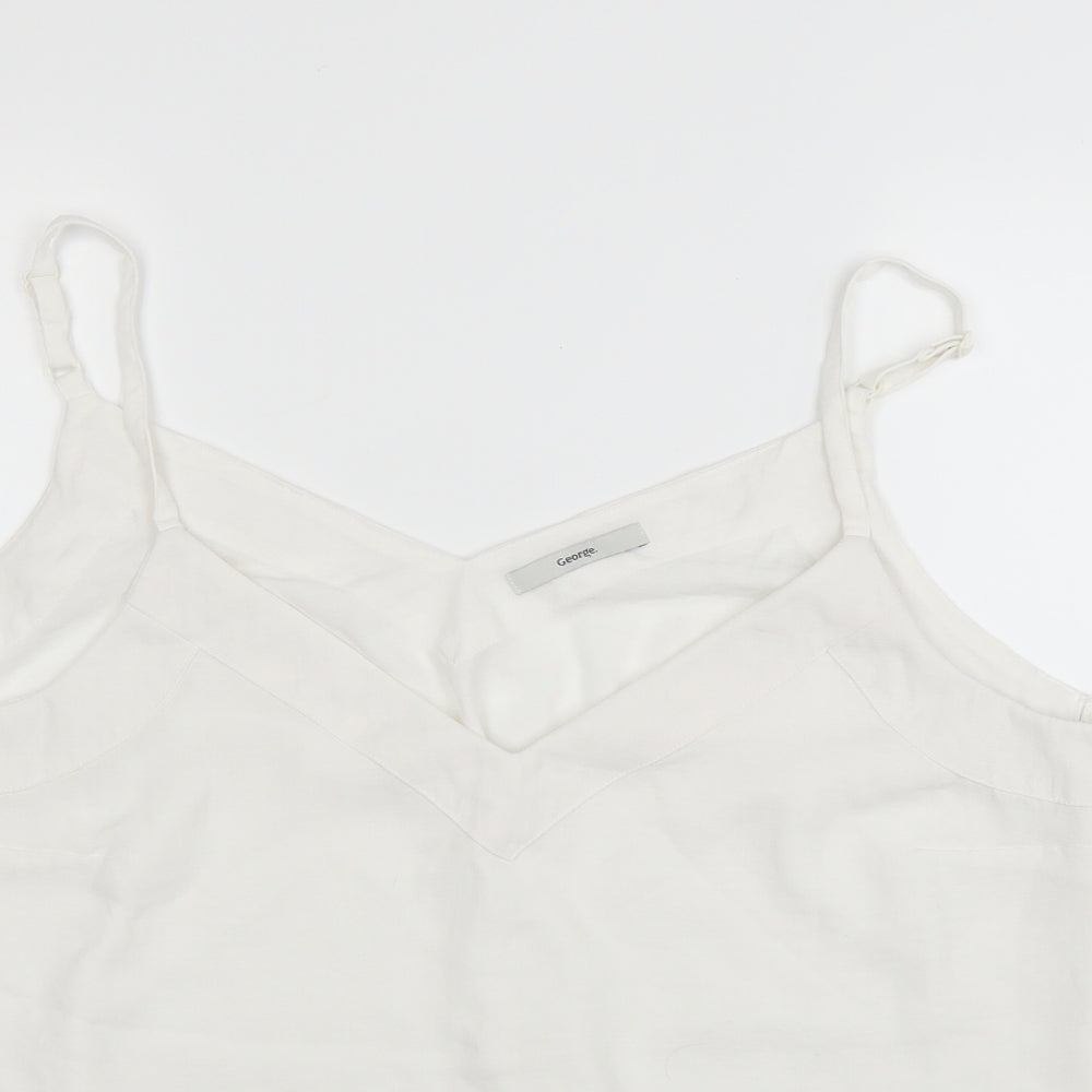 George Womens White   Camisole Blouse Size 18