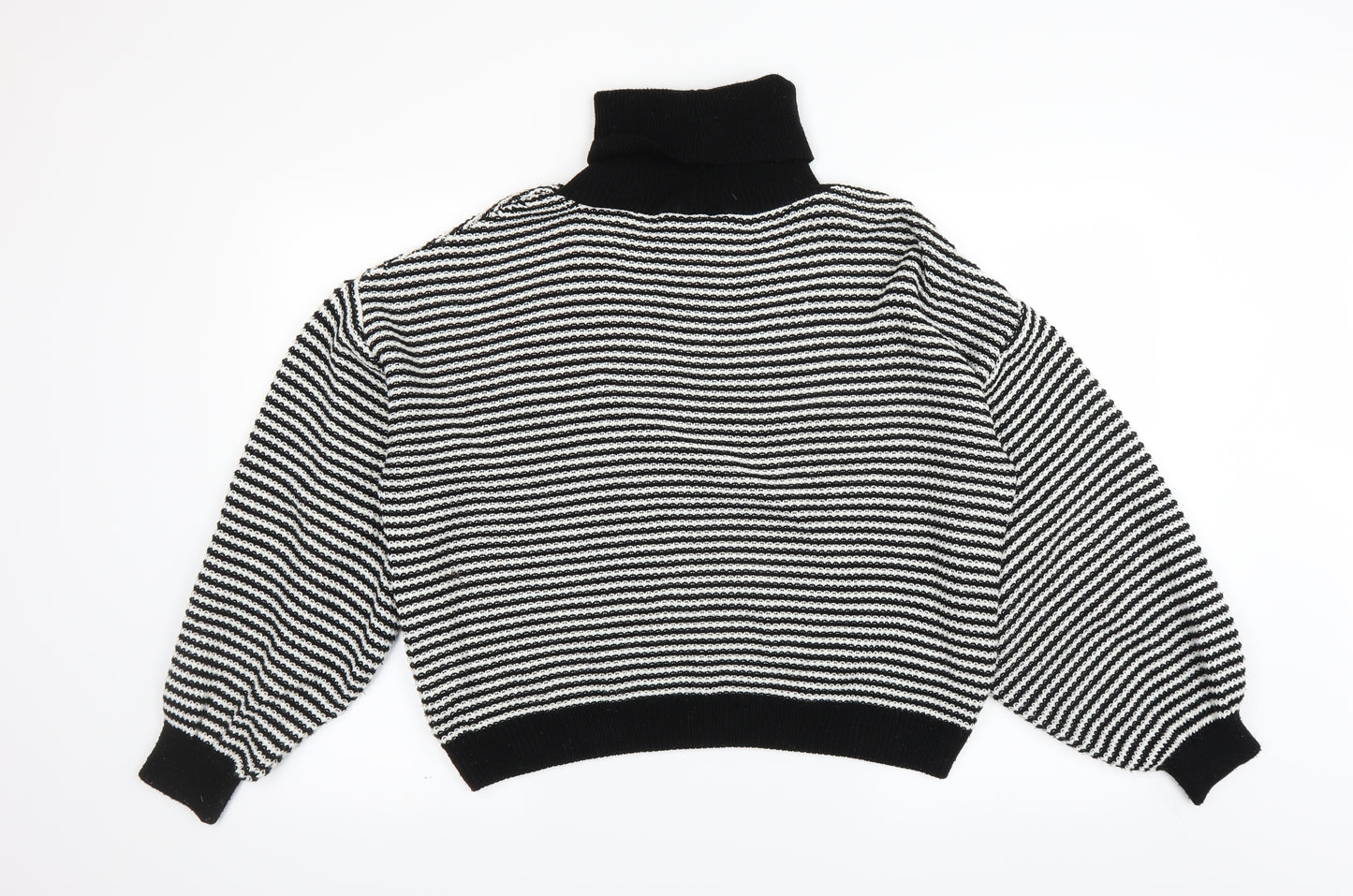 Primark Womens Black Striped  Pullover Jumper Size M
