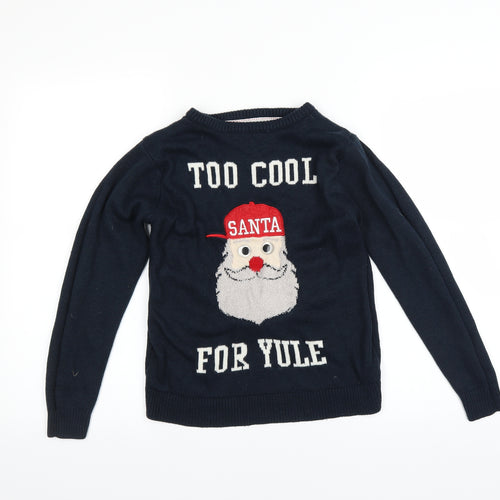 Primark Boys Blue   Pullover Jumper Size 10-11 Years  - CHRISTMAS