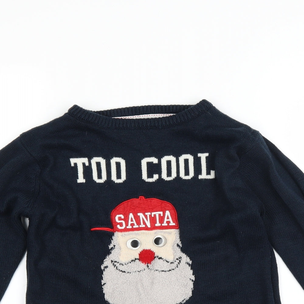 Primark Boys Blue   Pullover Jumper Size 10-11 Years  - CHRISTMAS