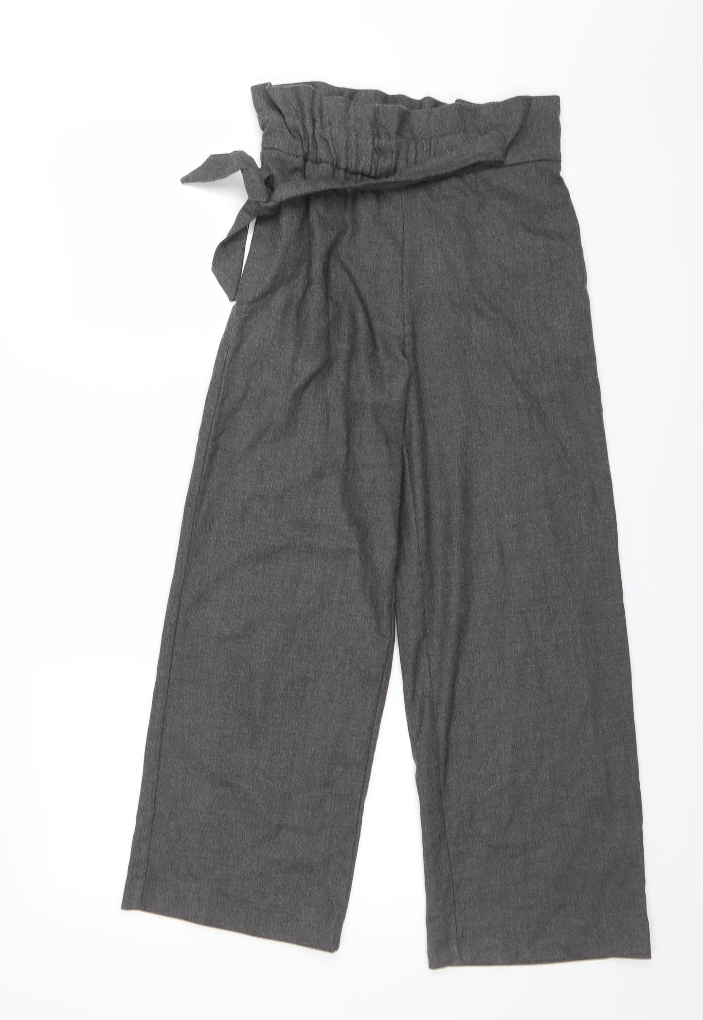 Zara Womens Grey   Trousers  Size XS L24 in - Paper Bag Waist