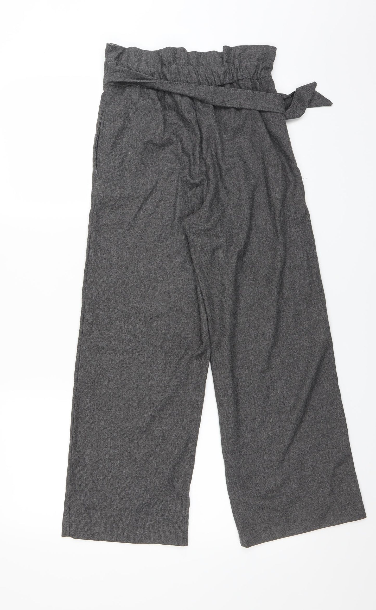 Zara Womens Grey   Trousers  Size XS L24 in - Paper Bag Waist