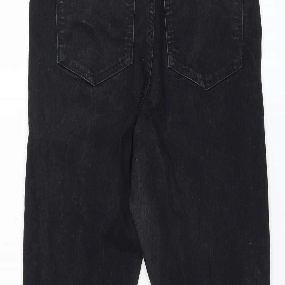 River Island Womens Black  Denim Skinny Jeans Size 14 L23 in - CROPPED