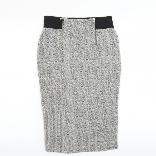 F&F Womens Grey   Straight & Pencil Skirt Size 6