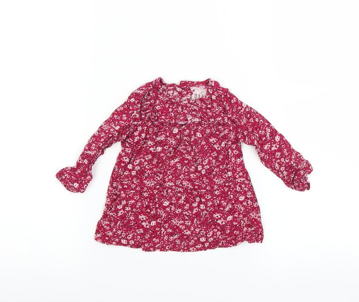 Primark Girls Pink Floral Shift Size 9-12 Months