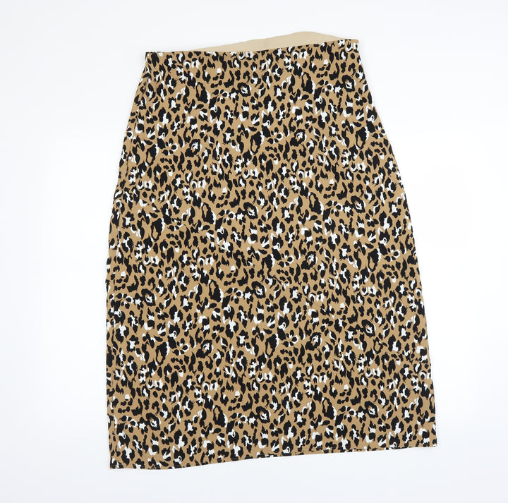 NEXT Womens Brown Animal Print A-Line Skirt Size 34 in