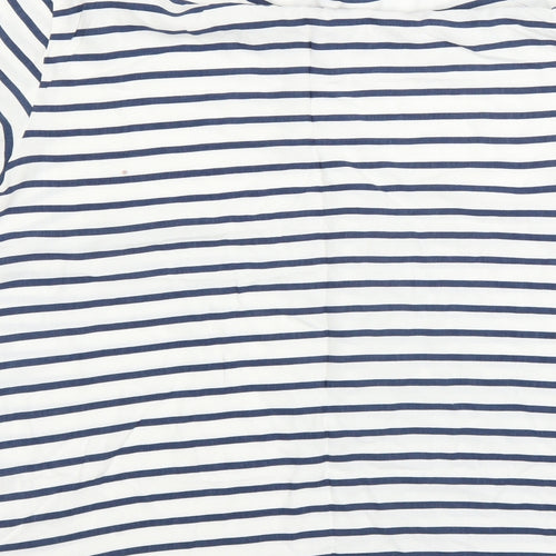 H&M Womens Blue Striped  Basic Blouse Size 14