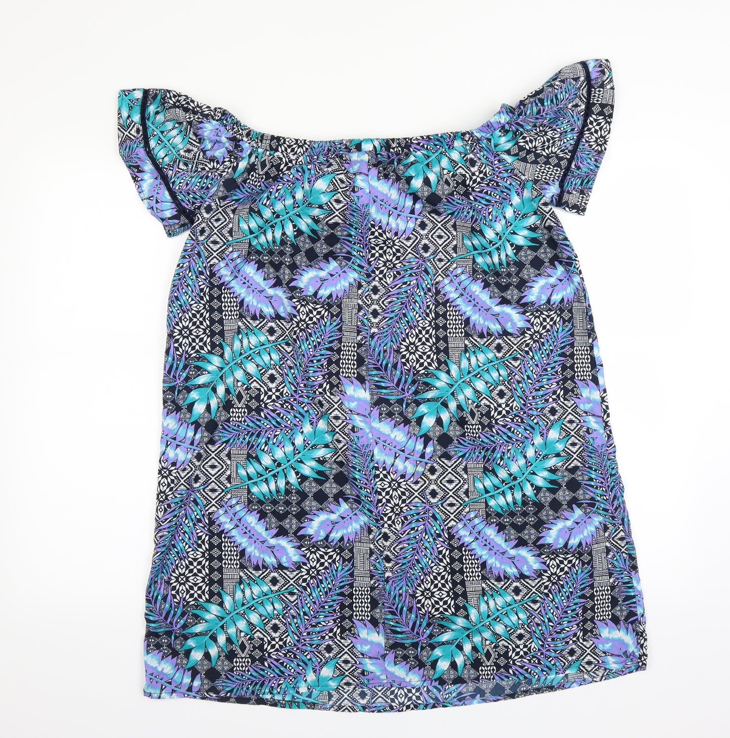 Primark Womens Blue   Shift  Size 14  - LEAF PRINT