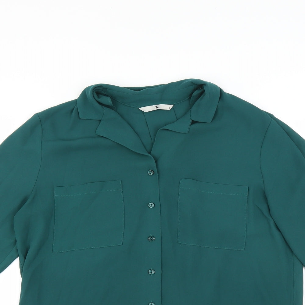 Sainsburys Womens Green   Basic Blouse Size 8