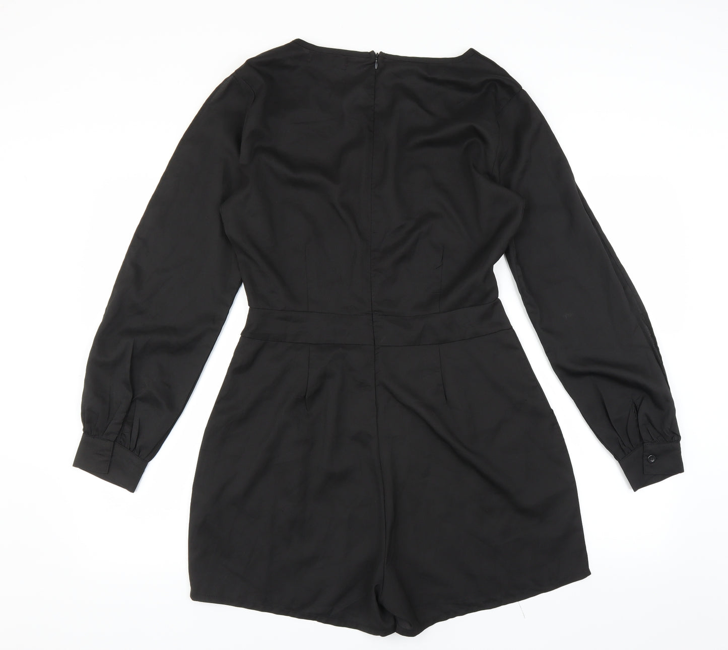 Boohoo Womens Black   Playsuit One-Piece Size 12