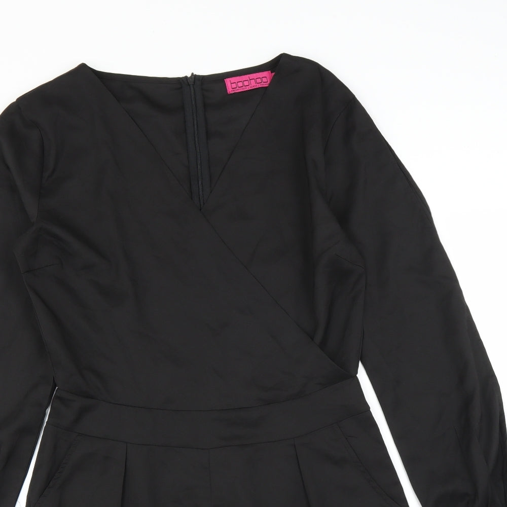 Boohoo Womens Black   Playsuit One-Piece Size 12