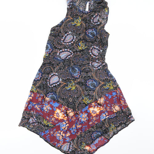Topshop Womens Multicoloured Geometric  Mini  Size 10