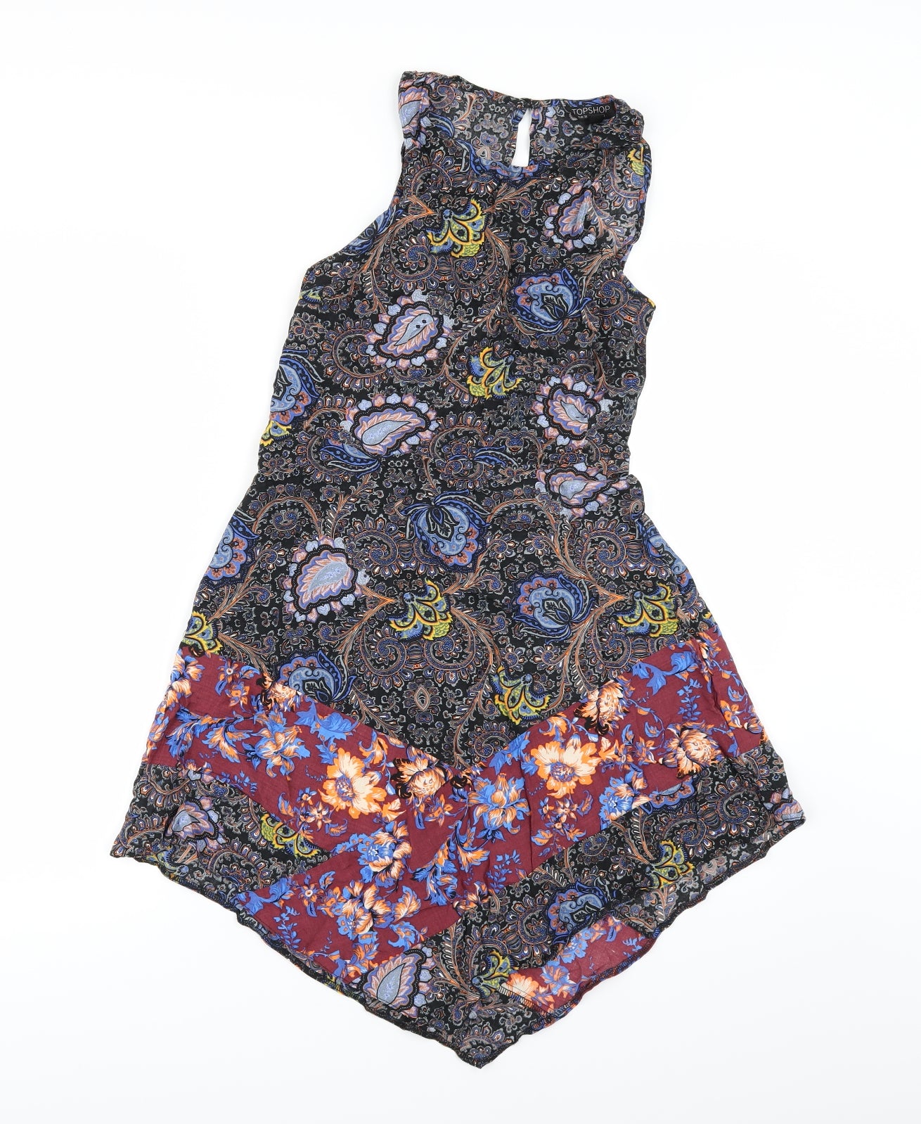 Topshop Womens Multicoloured Geometric  Mini  Size 10