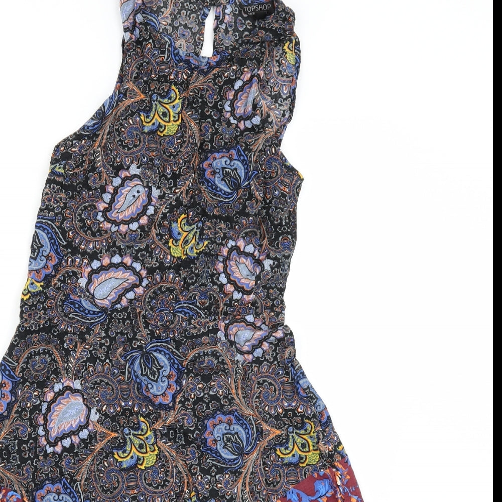Topshop Womens Multicoloured Geometric  Mini  Size 10