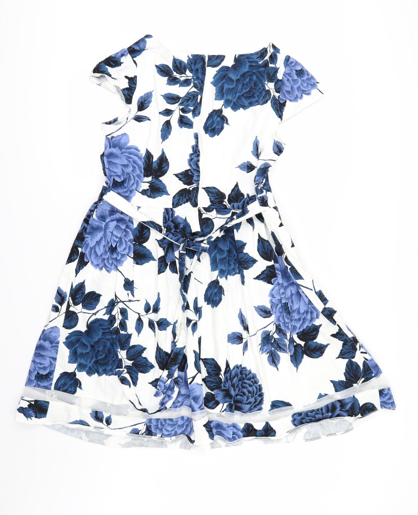 Dorothy Perkins Womens White Floral  Fit & Flare  Size 20