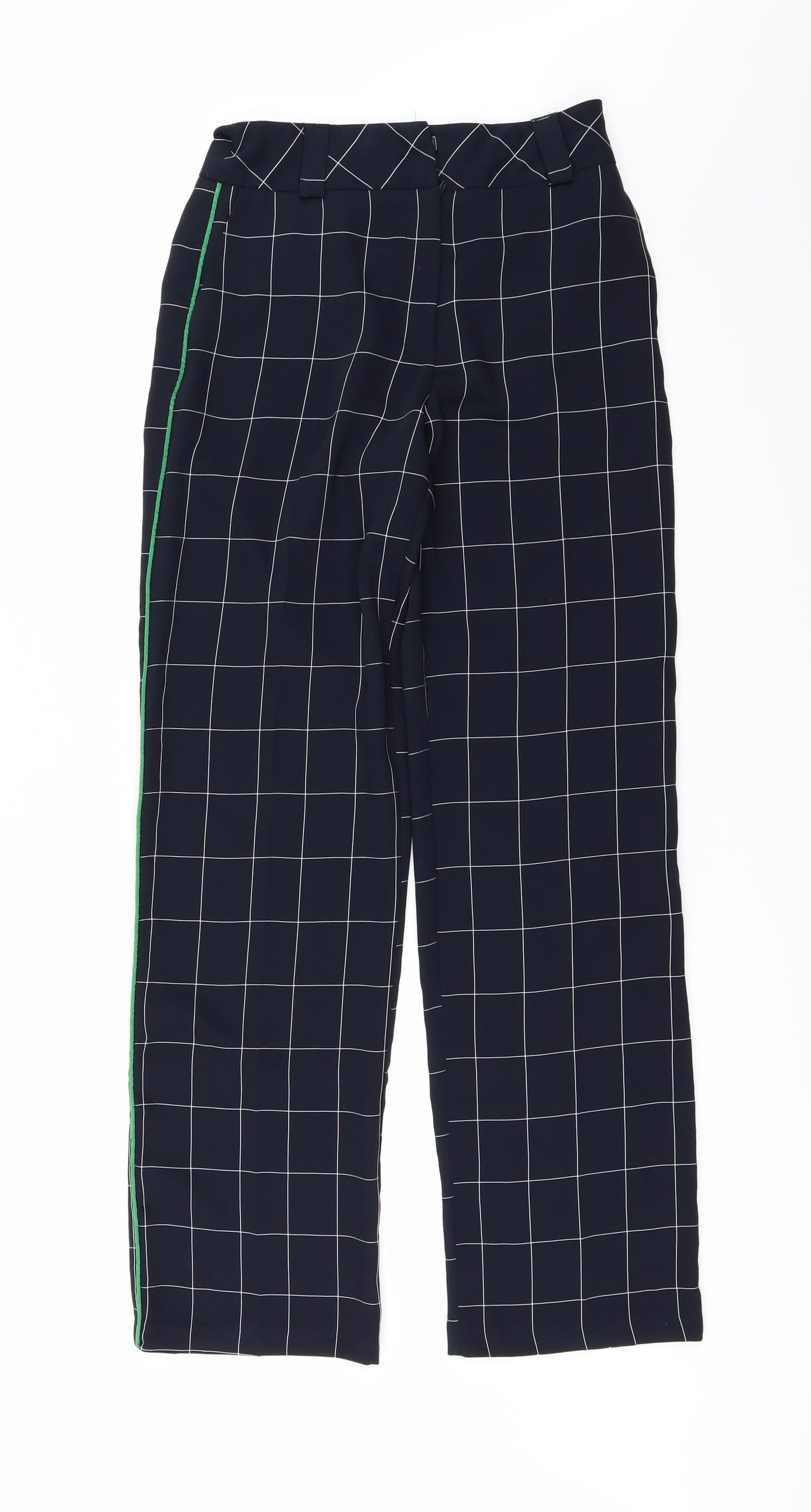 Topshop Womens Blue Check  Trousers  Size 6 L31 in