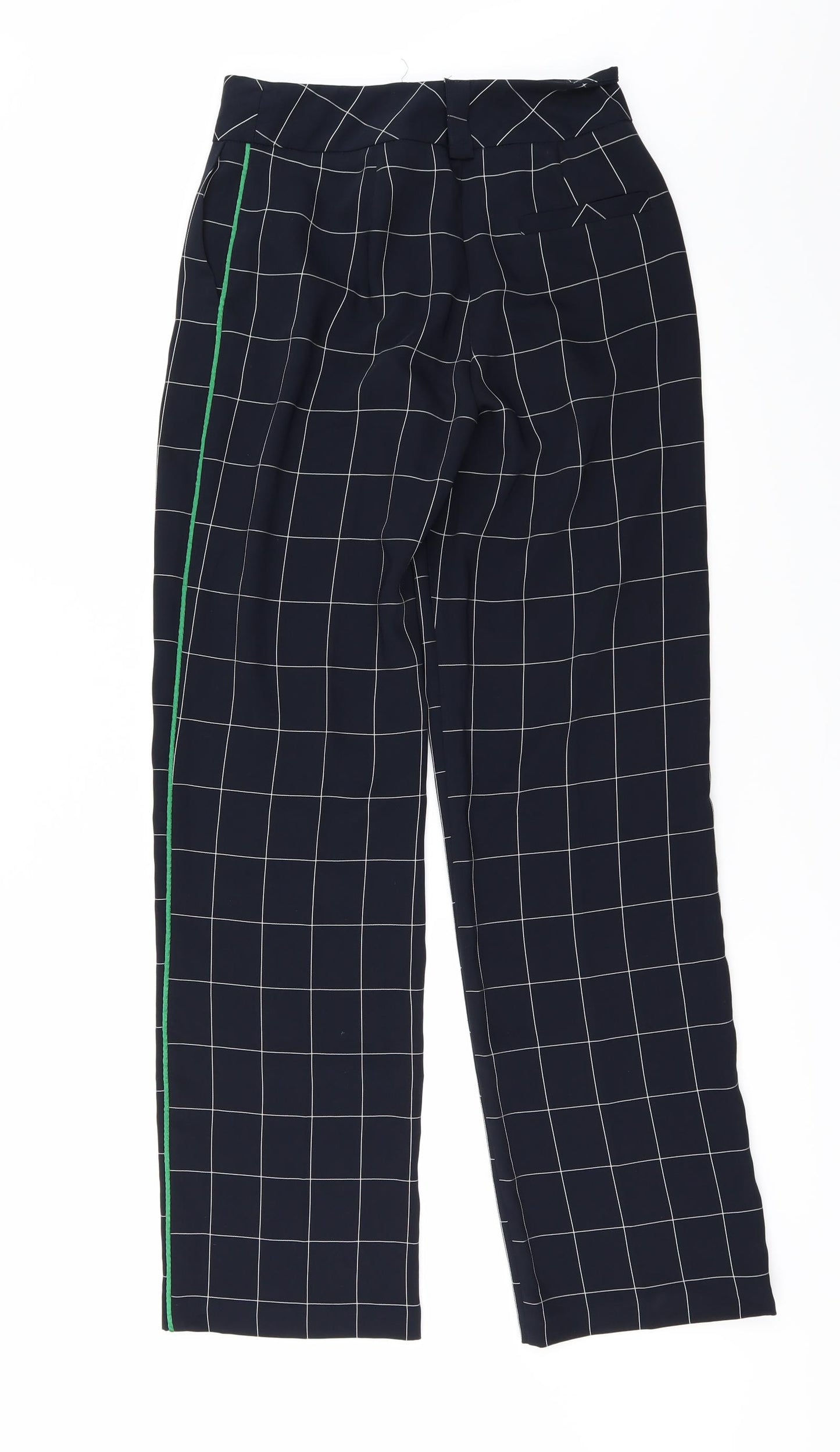 Topshop Womens Blue Check  Trousers  Size 6 L31 in