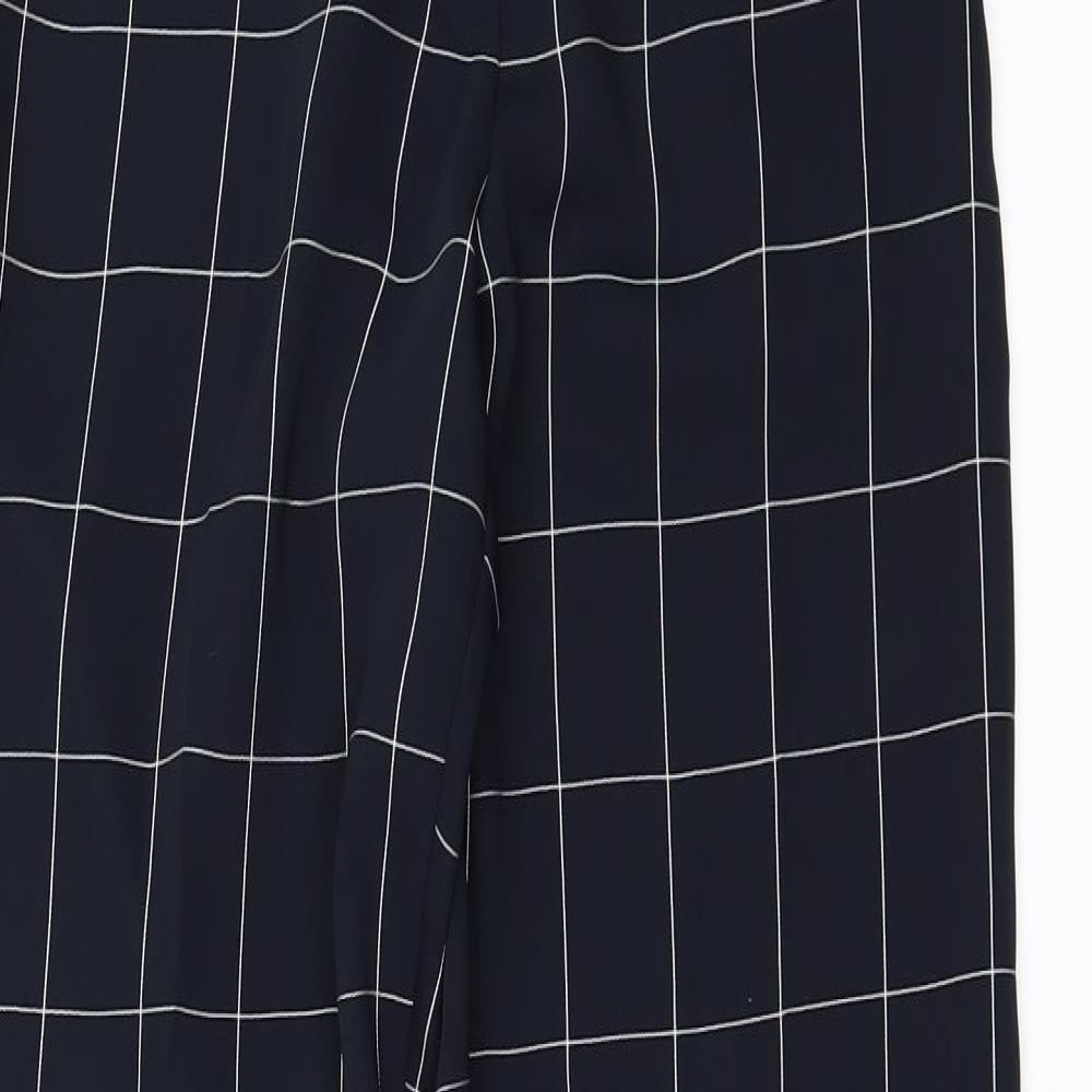 Topshop Womens Blue Check  Trousers  Size 6 L31 in