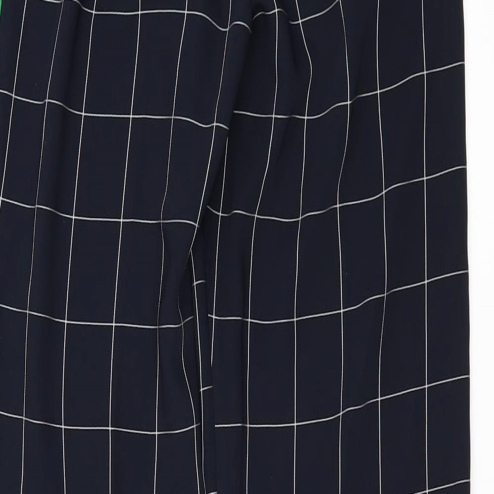 Topshop Womens Blue Check  Trousers  Size 6 L31 in