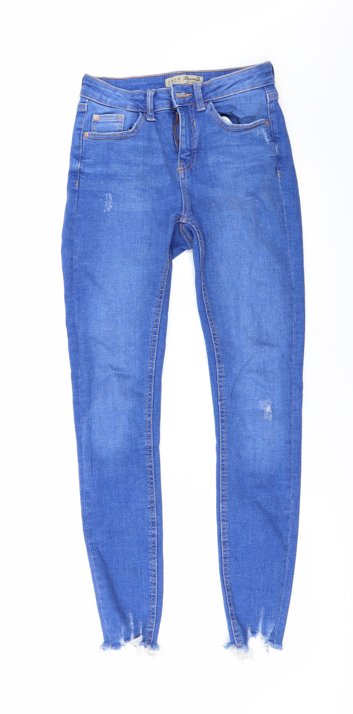 Denim & Co.` Womens Black Denim Skinny Jeans Size 6 L27 in