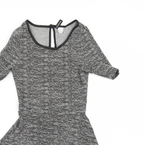 Divided by H&M Womens Grey   Skater Dress  Size 8