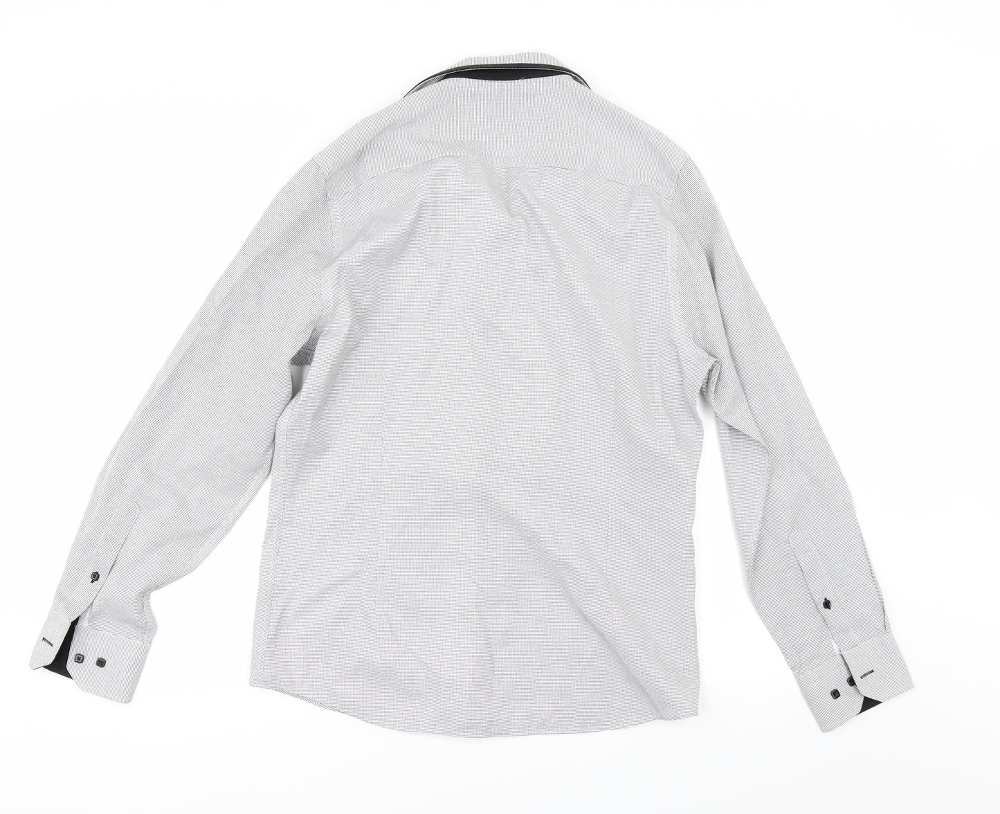 Spital Fields Mens Grey    Button-Up Size 16