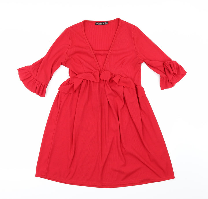 Nasty Gal Womens Red   A-Line  Size 6