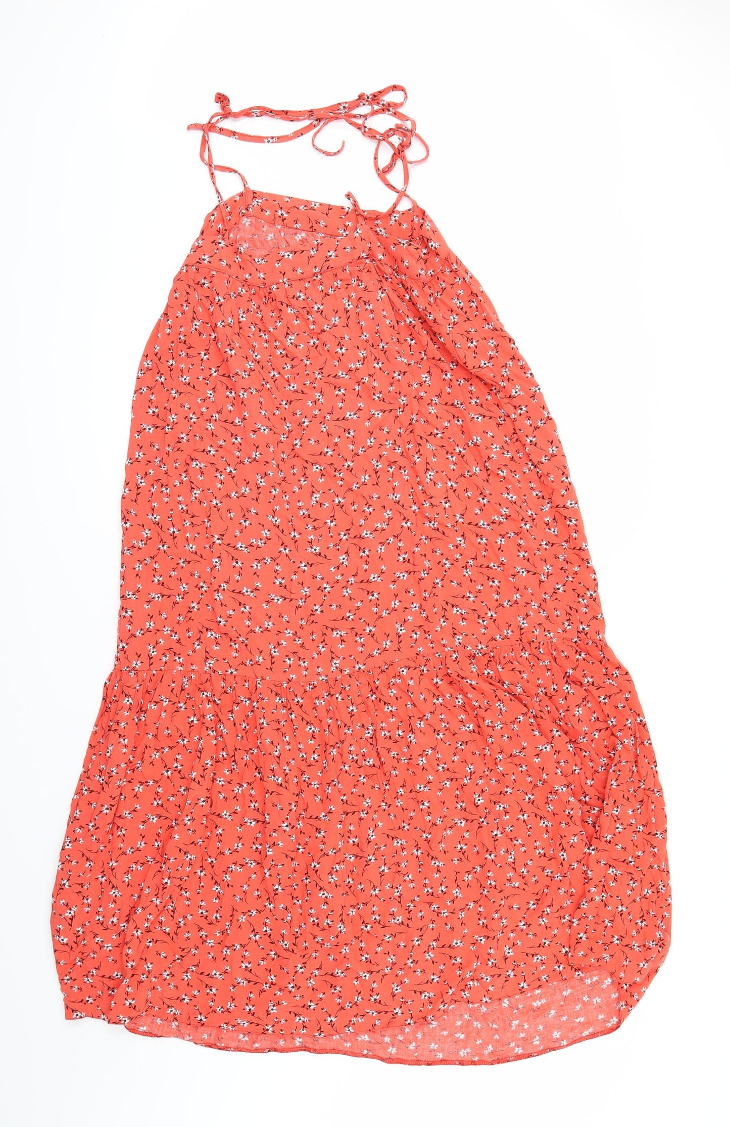 New Look Womens Orange Floral  A-Line  Size 10