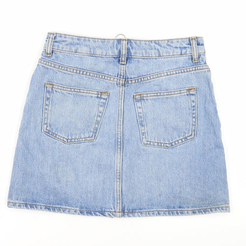 Topshop Womens Blue  Denim Maxi Skirt Size 8