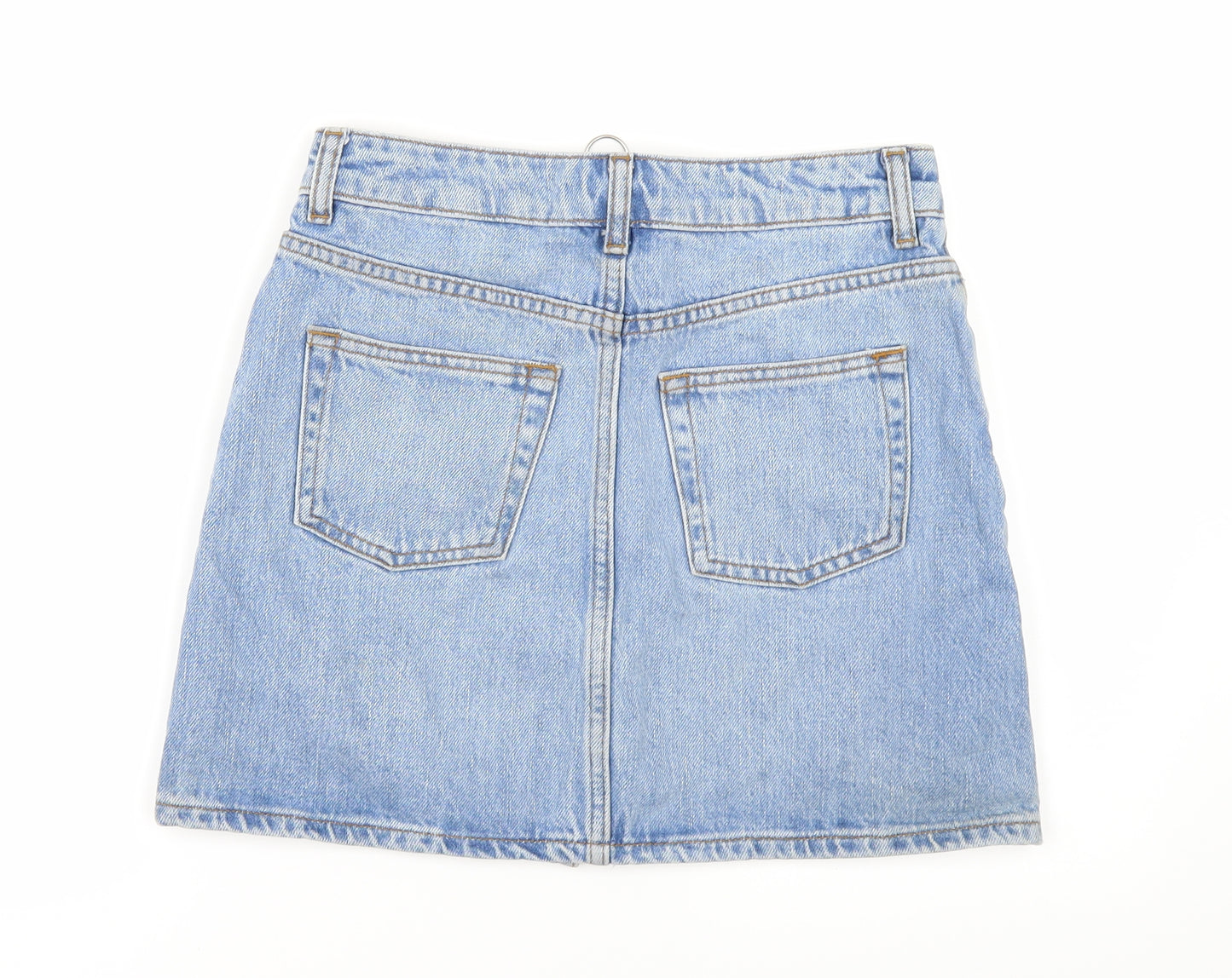 Topshop Womens Blue  Denim Maxi Skirt Size 8