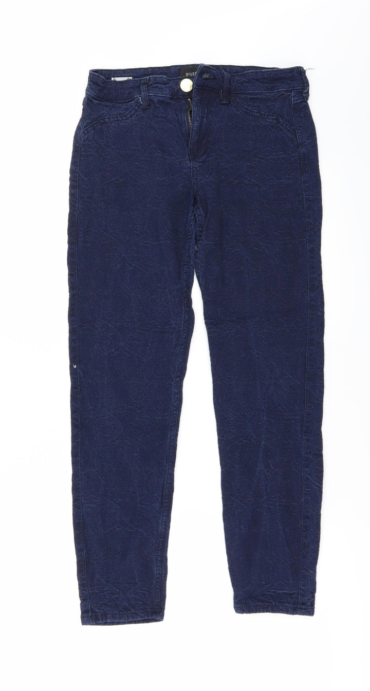 River Island Womens Blue Skinny Jeans Size 8 L26 in