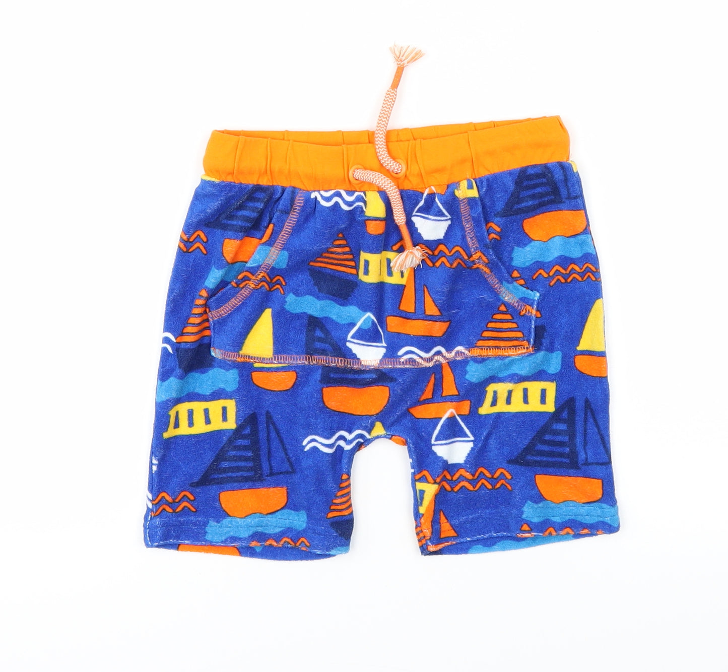 TU Boys Black Geometric  Bermuda Shorts Size 3-4 Years