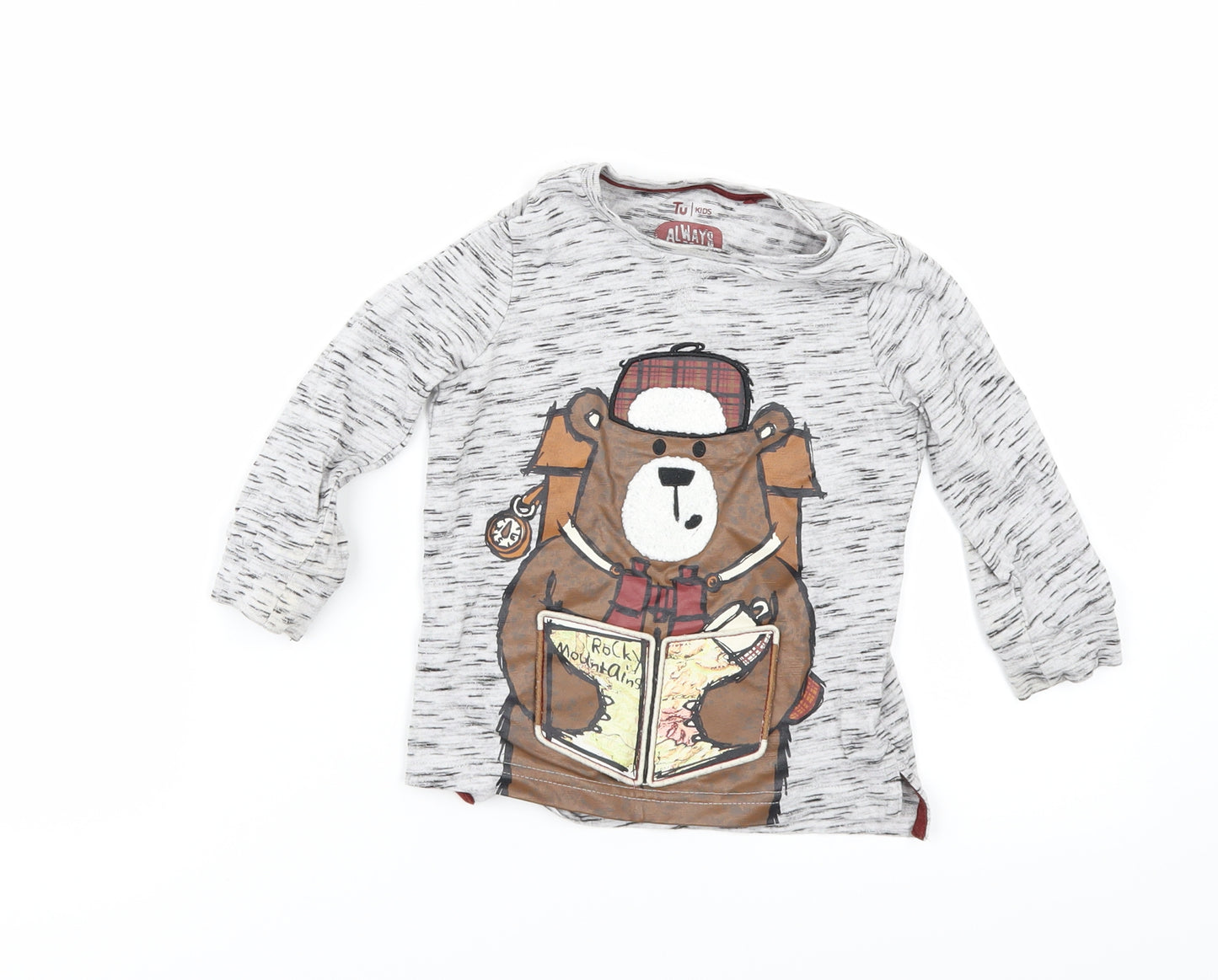 TU Boys Grey   Basic T-Shirt Size 9-12 Months