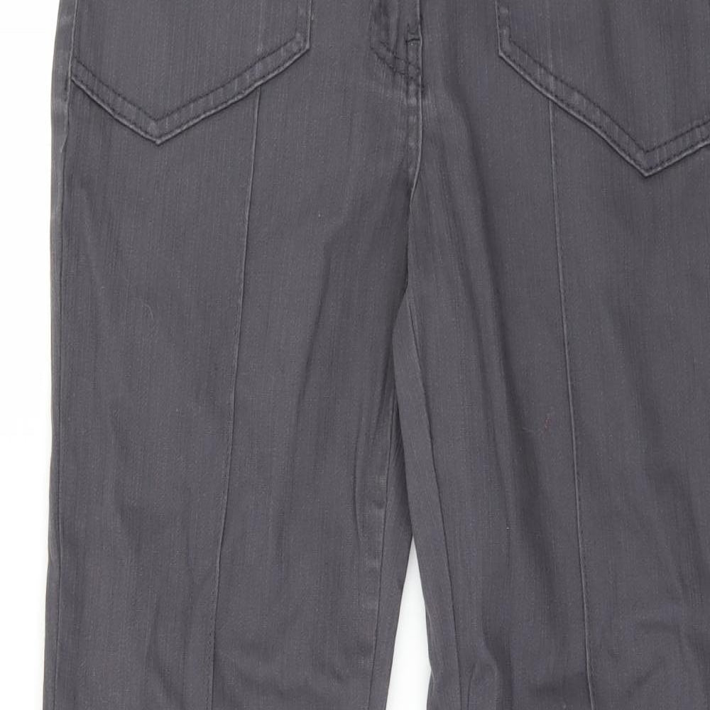 M&Co Womens Black  Denim Flared Jeans Size 10 L31 in