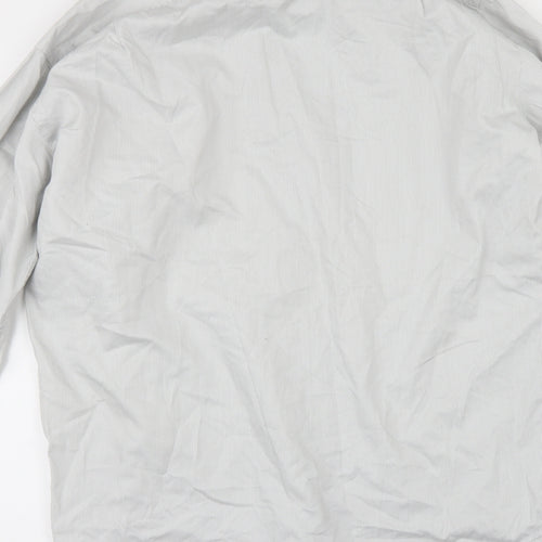 Gieves & Hawkes Mens Grey Striped   Dress Shirt Size 15.5