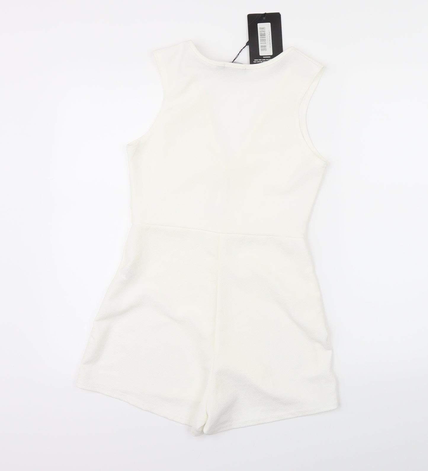 PRETTYLITTLETHING Womens Ivory   Playsuit One-Piece Size 8