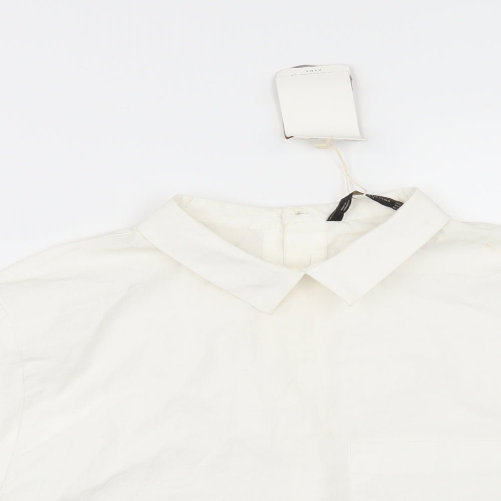 Zara` Womens White   Camisole Blouse Size L