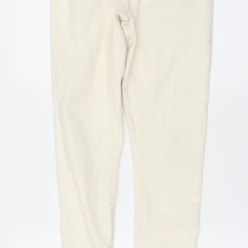 Preworn Womens Ivory  Denim Skinny Jeans Size 30 in L32 in