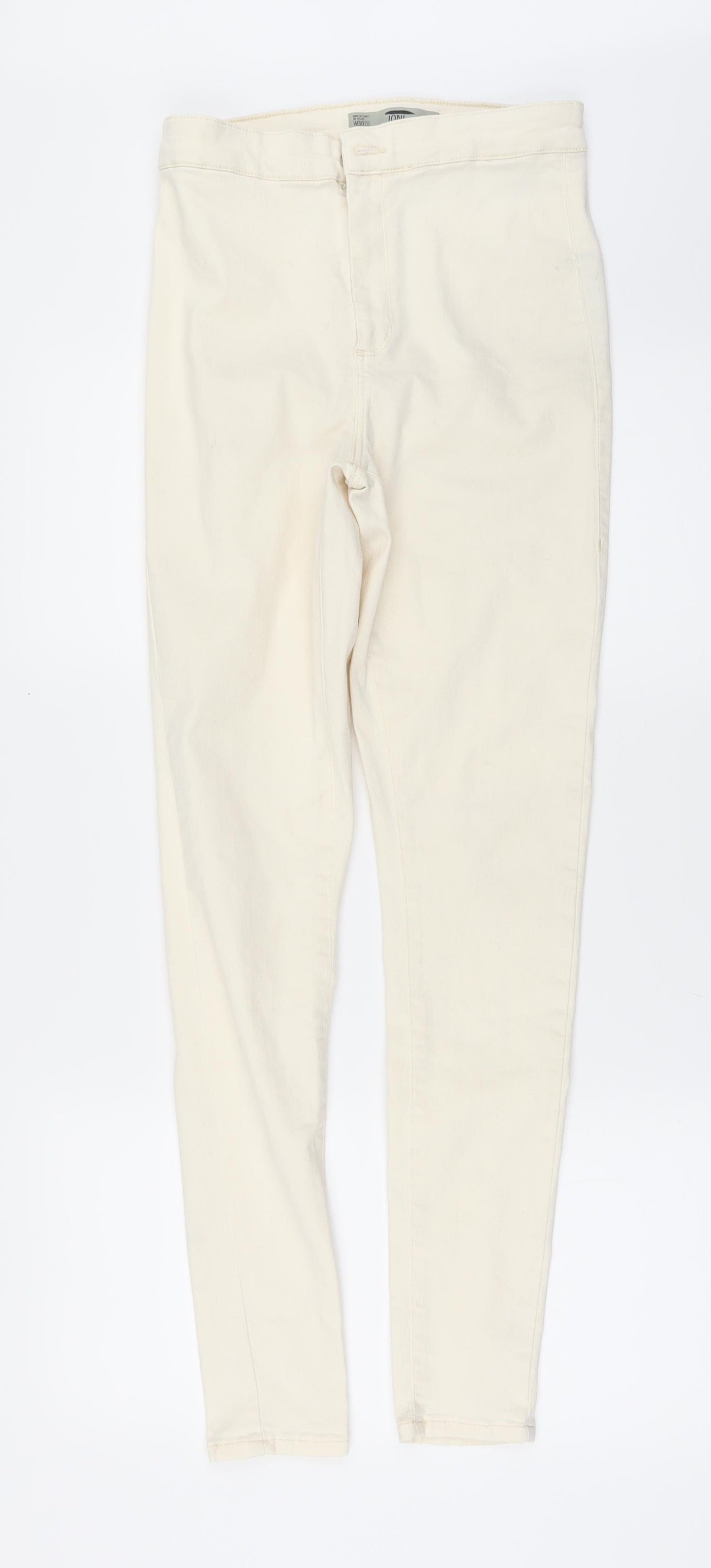 Preworn Womens Ivory  Denim Skinny Jeans Size 30 in L32 in