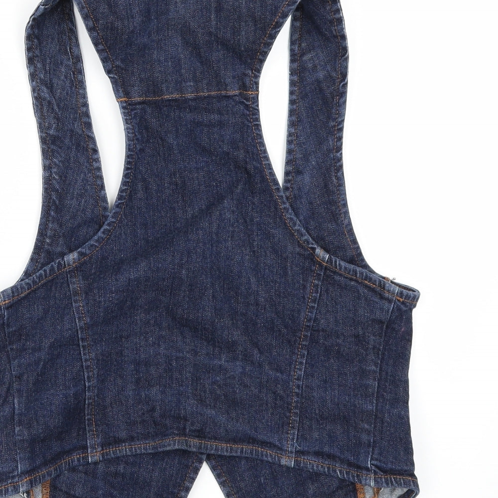 New Look Womens Beige  Denim Jacket Waistcoat Size 14