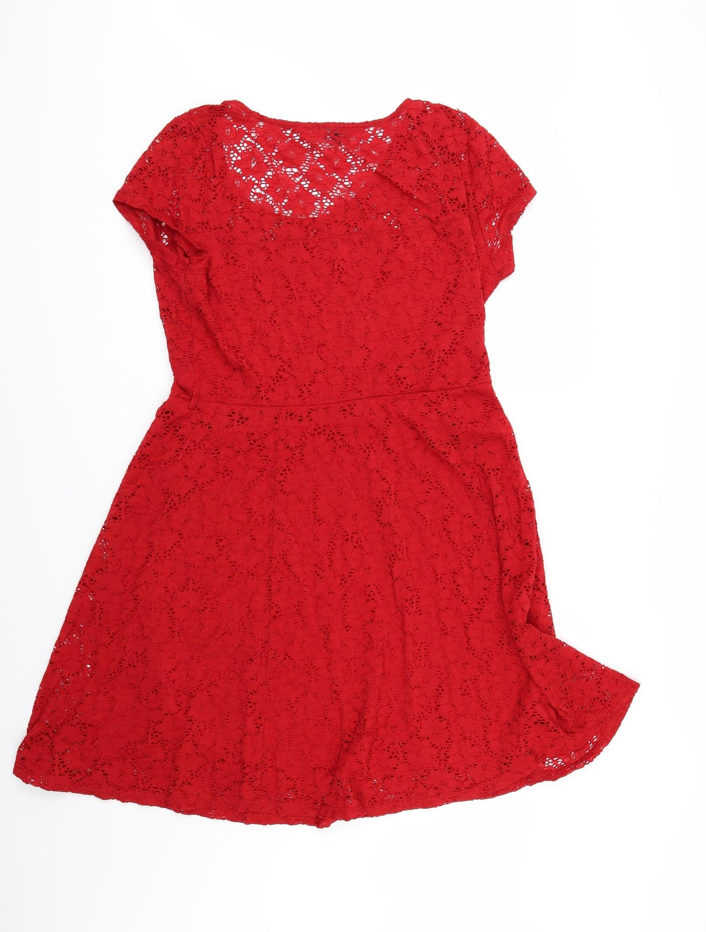 New Looko Womens Red   Fit & Flare  Size 20