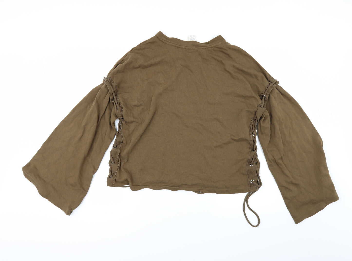 Zara Womens Green   Pullover Sweatshirt Size S