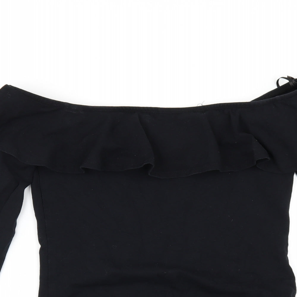 Topshop Womens Black   Bodysuit One-Piece Size 10