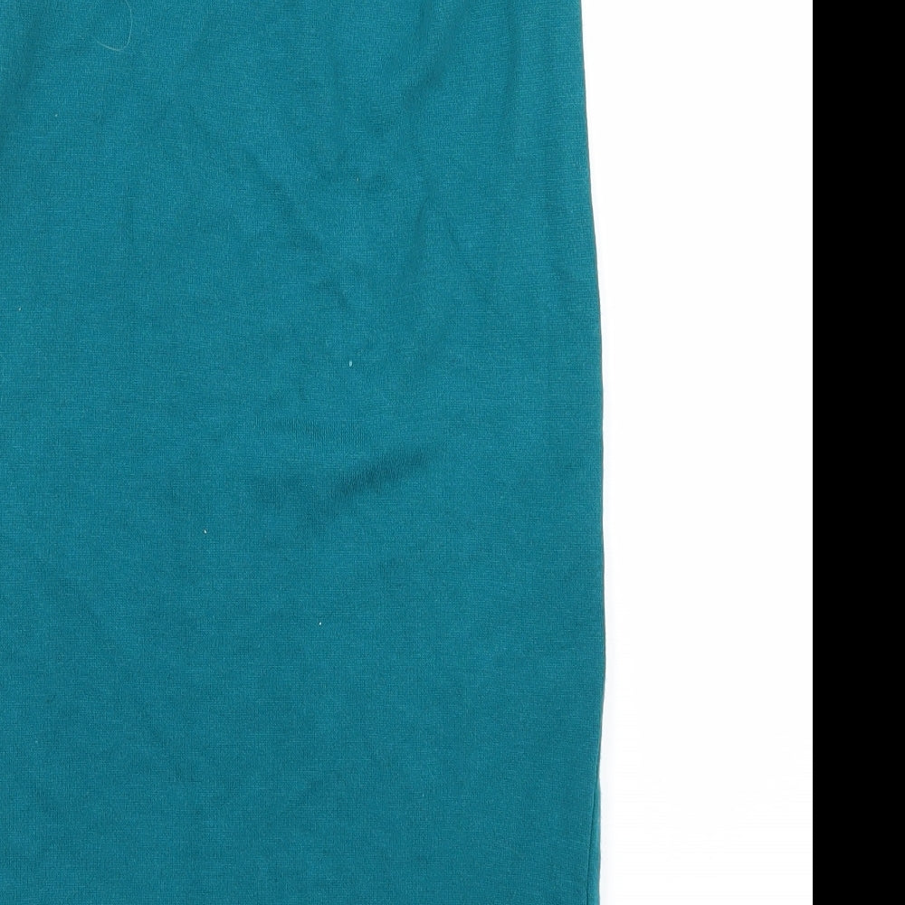 Topshop Womens Green   Straight & Pencil Skirt Size 8